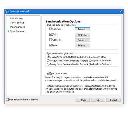 Windows Outlook-Android Sync Wizard